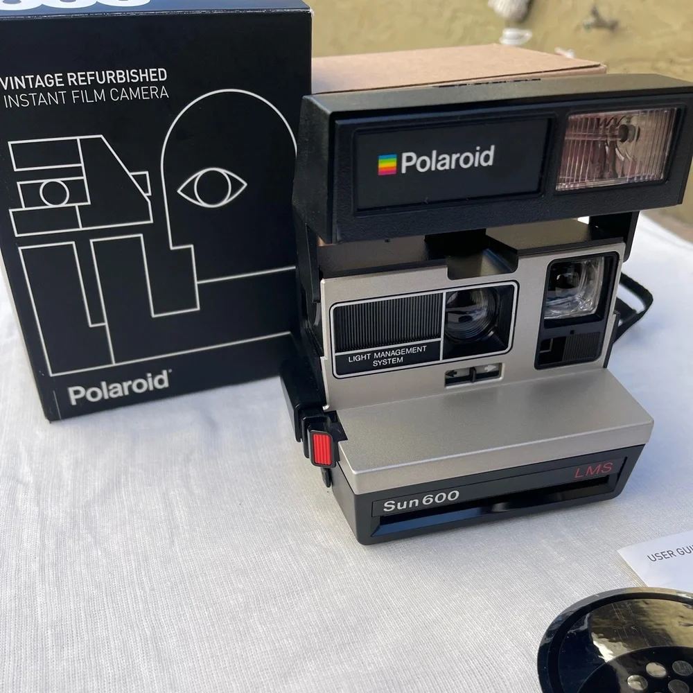 Vintage Polaroid 600 Camera Silver LMS Instant Film Camera